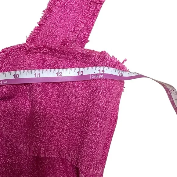 🔆 Endless Rose Pink Tweed Bow Crop Top - Size Small NWOT - Picture 5 of 6